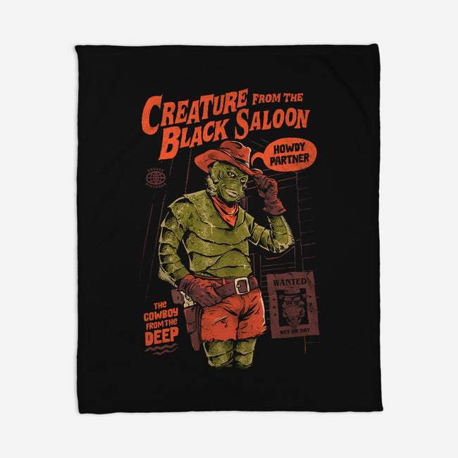 The Creature From The Black Saloon-None-Fleece-Blanket-eduely