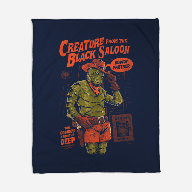 The Creature From The Black Saloon-None-Fleece-Blanket-eduely