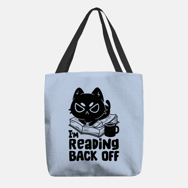 I'm Reading Back Off Cat-None-Basic Tote-Bag-koalastudio