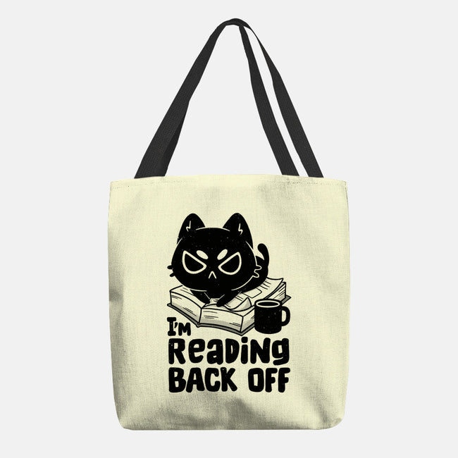 I'm Reading Back Off Cat-None-Basic Tote-Bag-koalastudio