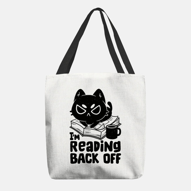 I'm Reading Back Off Cat-None-Basic Tote-Bag-koalastudio