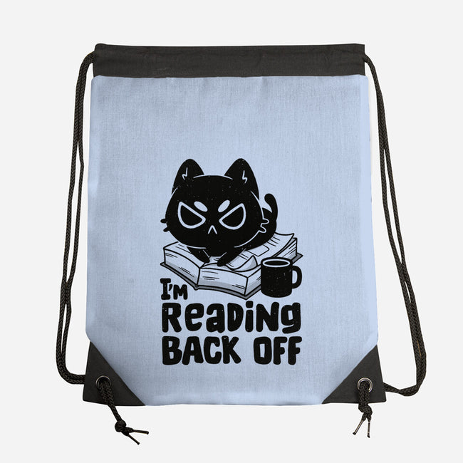 I'm Reading Back Off Cat-None-Drawstring-Bag-koalastudio