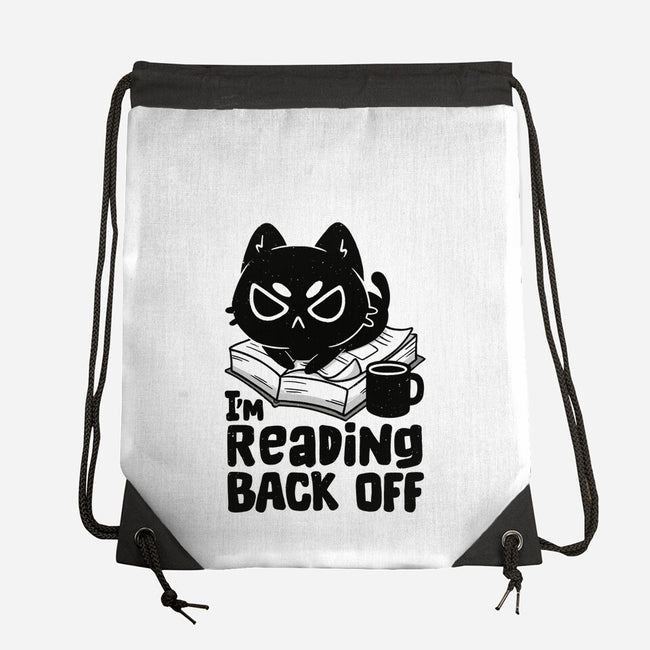 I'm Reading Back Off Cat-None-Drawstring-Bag-koalastudio