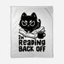 I'm Reading Back Off Cat-None-Fleece-Blanket-koalastudio