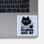 I'm Reading Back Off Cat-None-Glossy-Sticker-koalastudio