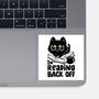 I'm Reading Back Off Cat-None-Glossy-Sticker-koalastudio