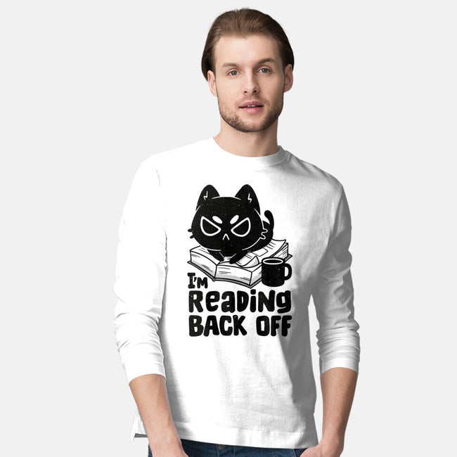 I'm Reading Back Off Cat-Mens-Long Sleeved-Tee-koalastudio