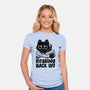 I'm Reading Back Off Cat-Womens-Fitted-Tee-koalastudio