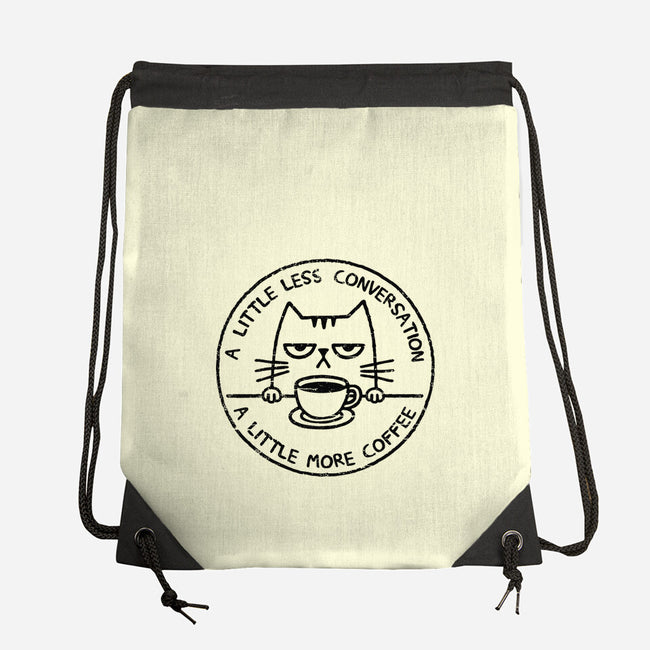 A Little More Coffee-None-Drawstring-Bag-BridgeWalker