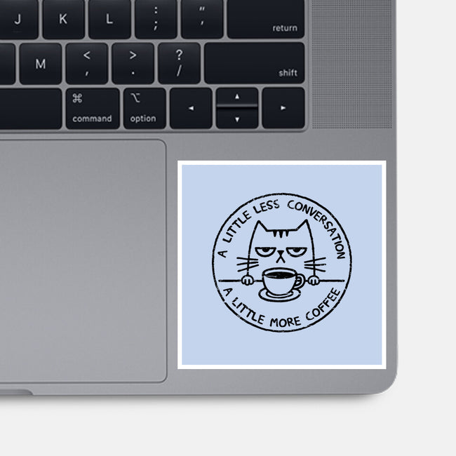 A Little More Coffee-None-Glossy-Sticker-BridgeWalker