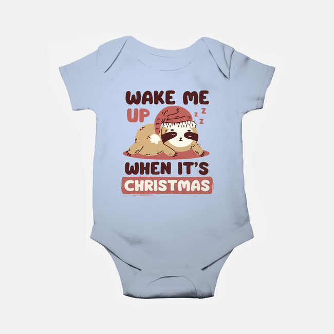 Wake Me Up When It's Christmas-Baby-Basic-Onesie-brunopires