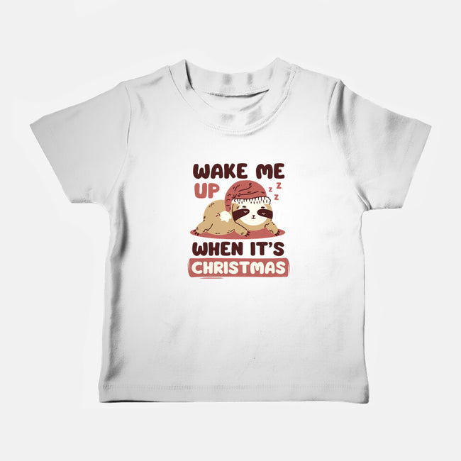 Wake Me Up When It's Christmas-Baby-Basic-Tee-brunopires