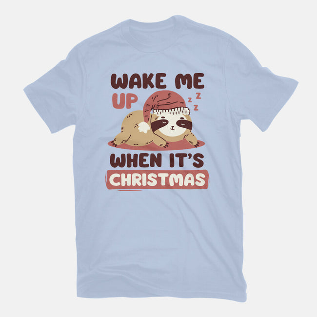 Wake Me Up When It's Christmas-Womens-Fitted-Tee-brunopires