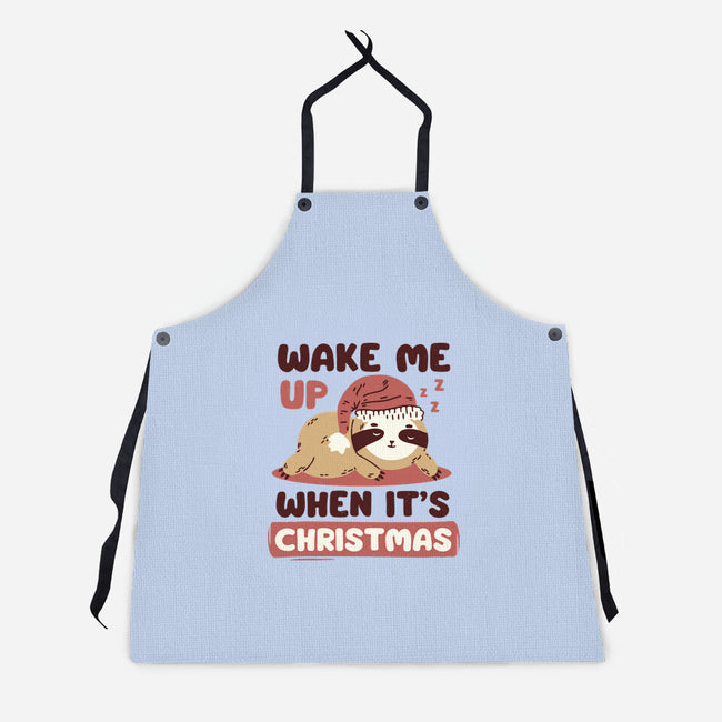 Wake Me Up When It's Christmas-Unisex-Kitchen-Apron-brunopires