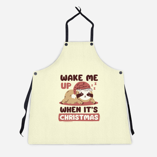 Wake Me Up When It's Christmas-Unisex-Kitchen-Apron-brunopires