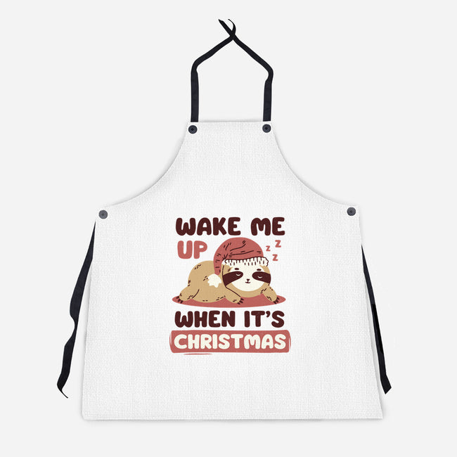 Wake Me Up When It's Christmas-Unisex-Kitchen-Apron-brunopires