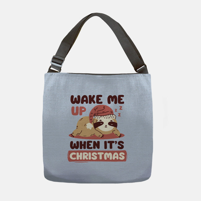 Wake Me Up When It's Christmas-None-Adjustable Tote-Bag-brunopires