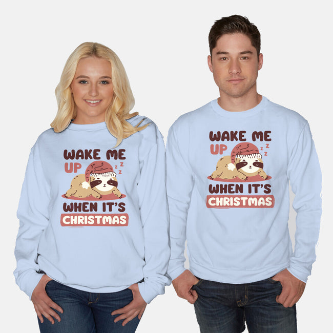 Wake Me Up When It's Christmas-Unisex-Crew Neck-Sweatshirt-brunopires