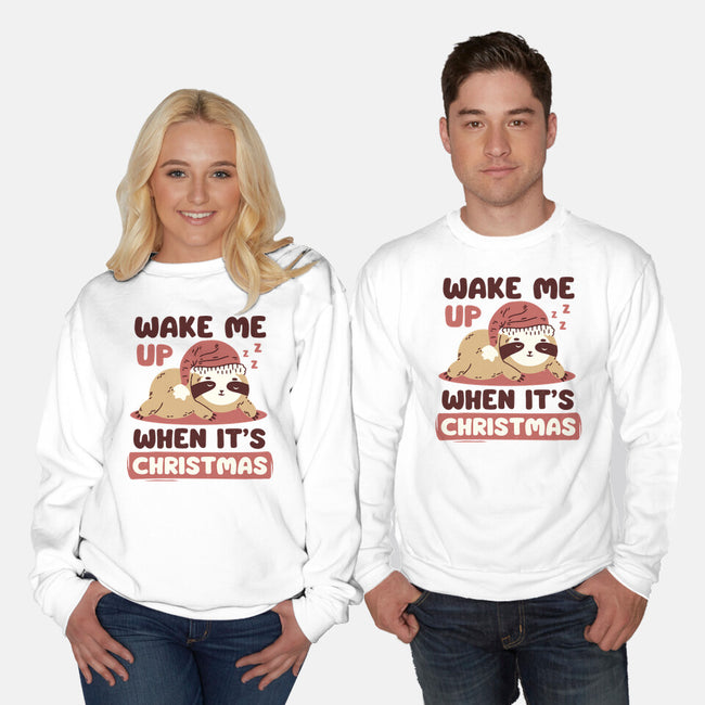 Wake Me Up When It's Christmas-Unisex-Crew Neck-Sweatshirt-brunopires