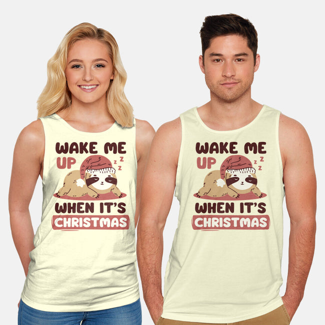 Wake Me Up When It's Christmas-Unisex-Basic-Tank-brunopires