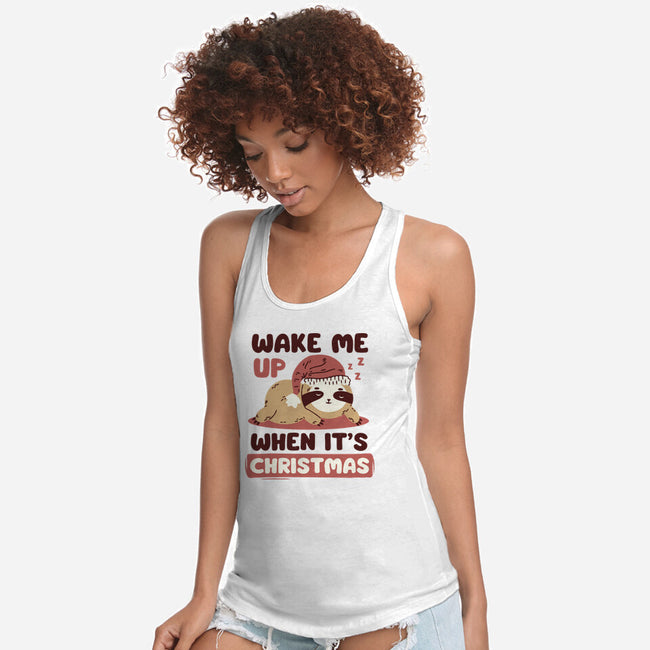 Wake Me Up When It's Christmas-Womens-Racerback-Tank-brunopires