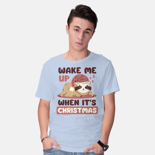 Wake Me Up When It's Christmas-Mens-Basic-Tee-brunopires