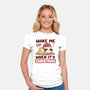 Wake Me Up When It's Christmas-Womens-Fitted-Tee-brunopires