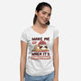 Wake Me Up When It's Christmas-Womens-V-Neck-Tee-brunopires