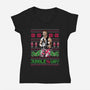 Jungle All The Way-Womens-V-Neck-Tee-rocketman_art