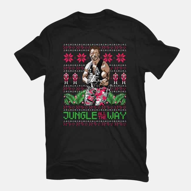 Jungle All The Way-Womens-Basic-Tee-rocketman_art