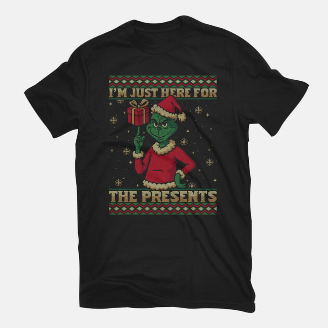 Just Here For The Presents-Mens-Premium-Tee-Popnotic