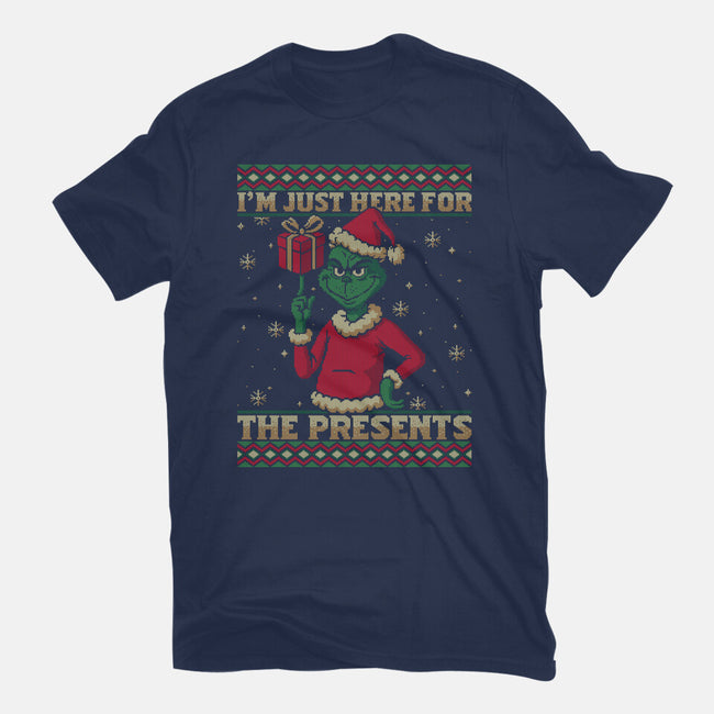 Just Here For The Presents-Mens-Premium-Tee-Popnotic
