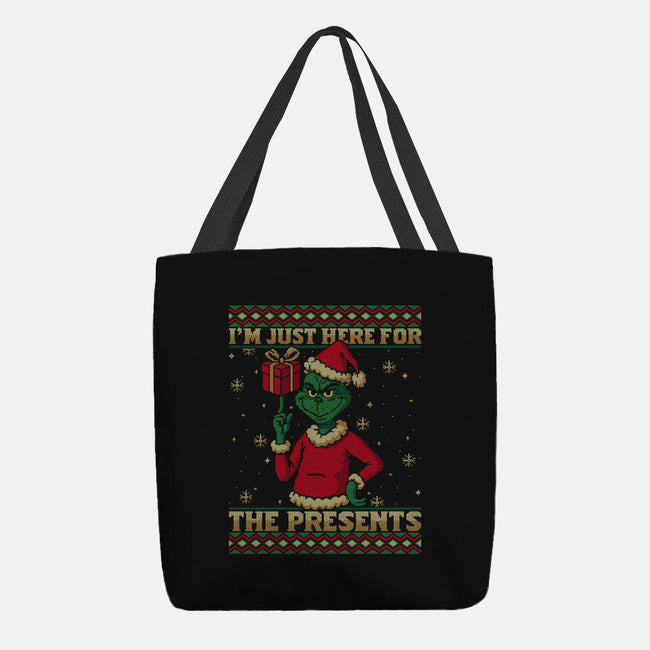 Just Here For The Presents-None-Basic Tote-Bag-Popnotic