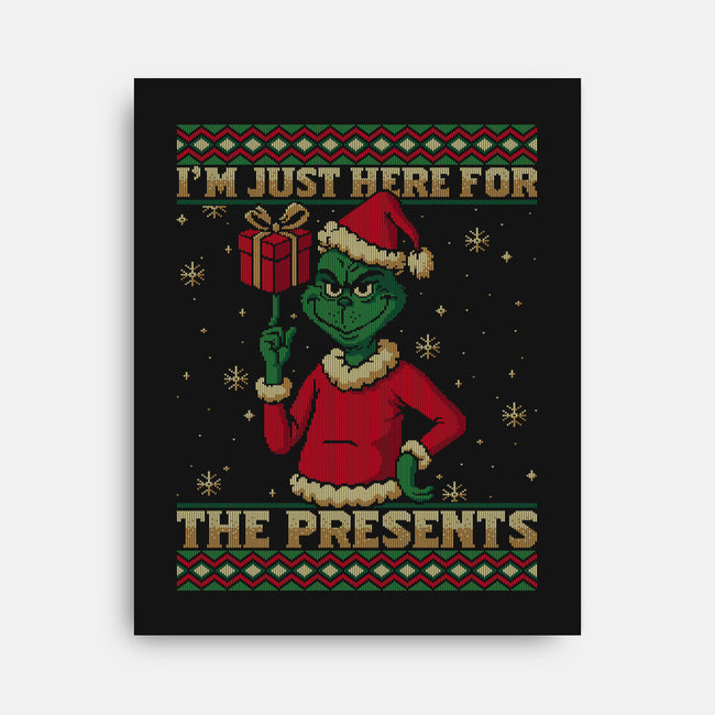 Just Here For The Presents-None-Stretched-Canvas-Popnotic