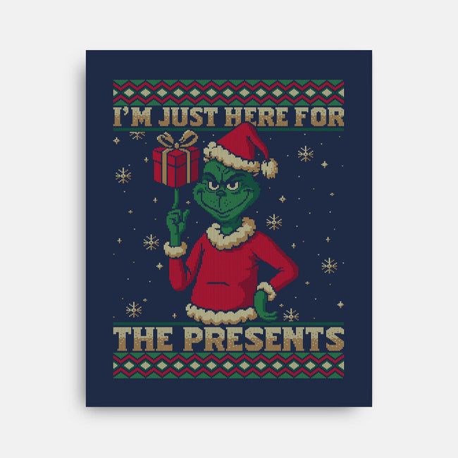 Just Here For The Presents-None-Stretched-Canvas-Popnotic