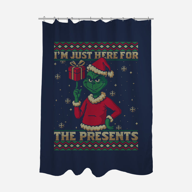 Just Here For The Presents-None-Polyester-Shower Curtain-Popnotic