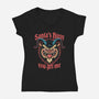 Santa's Busy-Womens-V-Neck-Tee-Popnotic