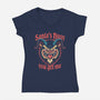 Santa's Busy-Womens-V-Neck-Tee-Popnotic
