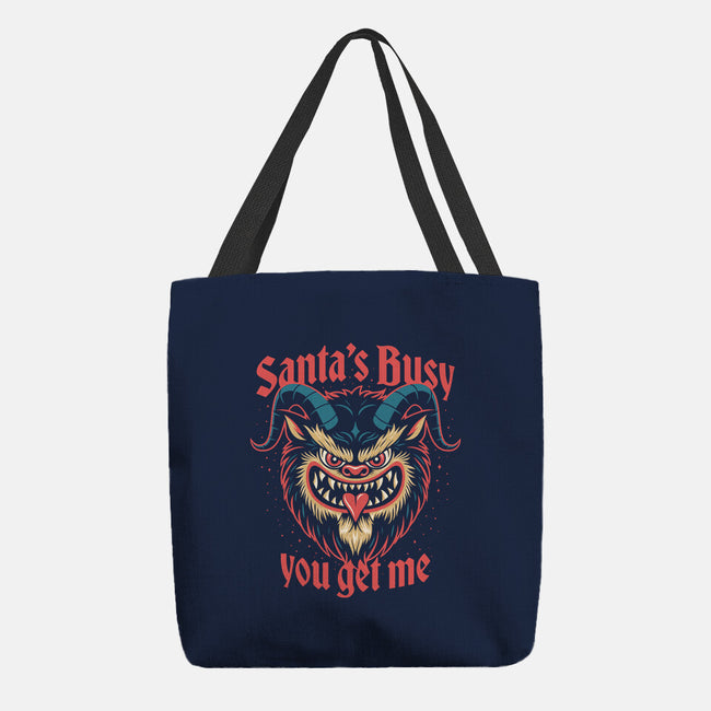 Santa's Busy-None-Basic Tote-Bag-Popnotic