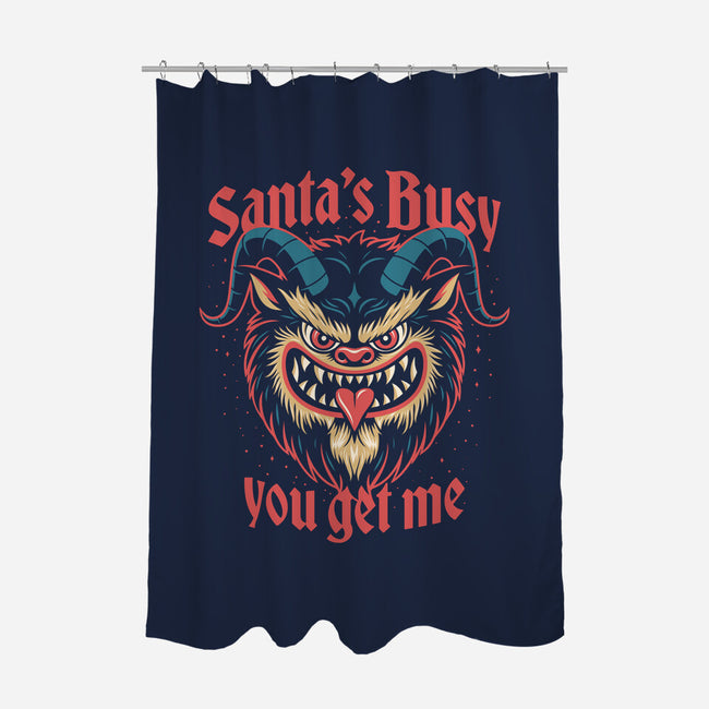 Santa's Busy-None-Polyester-Shower Curtain-Popnotic