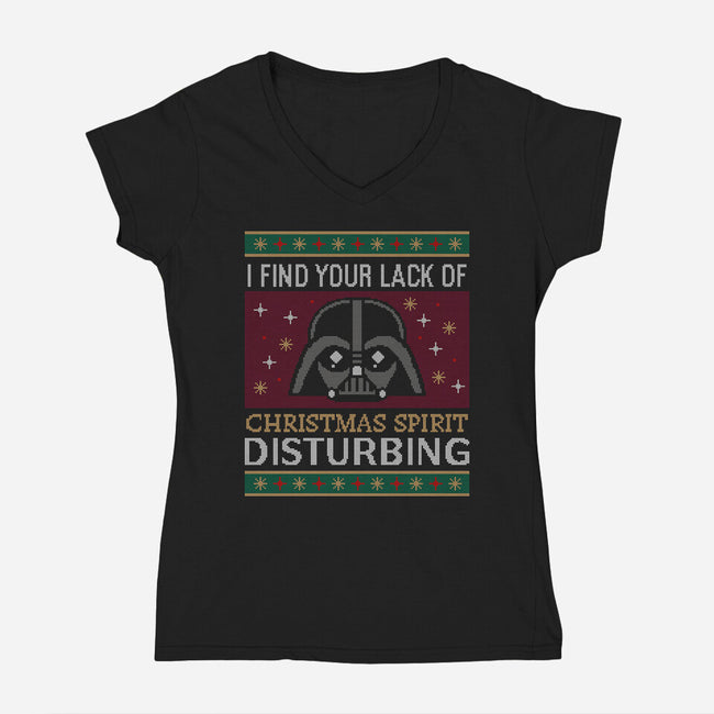 Lack Of Christmas Spirit-Womens-V-Neck-Tee-Popnotic