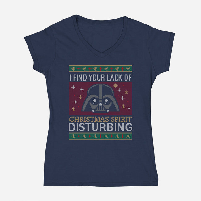 Lack Of Christmas Spirit-Womens-V-Neck-Tee-Popnotic
