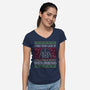 Lack Of Christmas Spirit-Womens-V-Neck-Tee-Popnotic