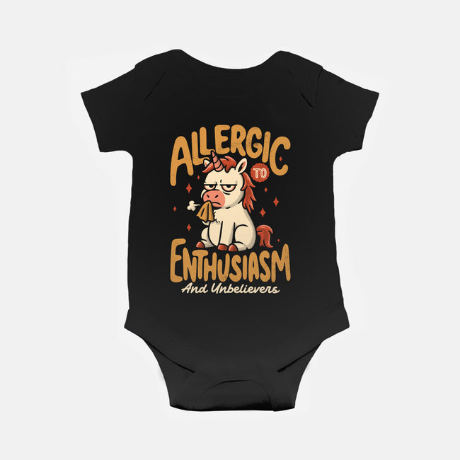 Allergic To Enthusiasm-Baby-Basic-Onesie-Popnotic