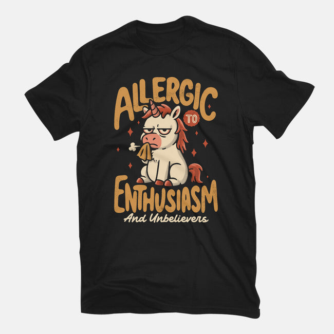 Allergic To Enthusiasm-Unisex-Basic-Tee-Popnotic