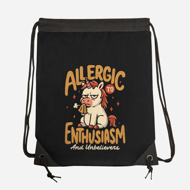 Allergic To Enthusiasm-None-Drawstring-Bag-Popnotic
