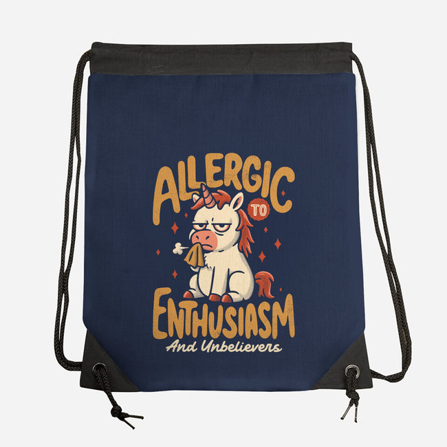 Allergic To Enthusiasm-None-Drawstring-Bag-Popnotic
