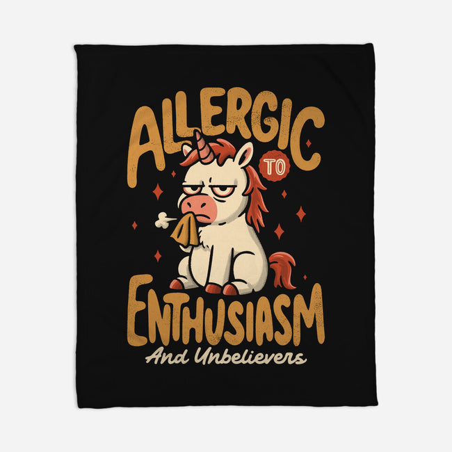 Allergic To Enthusiasm-None-Fleece-Blanket-Popnotic