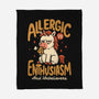 Allergic To Enthusiasm-None-Fleece-Blanket-Popnotic