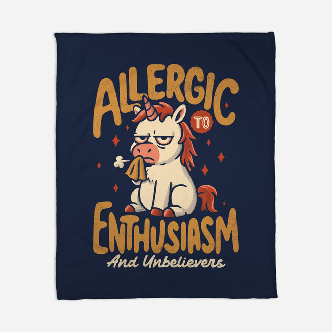 Allergic To Enthusiasm-None-Fleece-Blanket-Popnotic